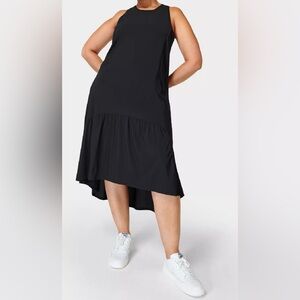 Sweaty Betty Explorer Ace Midi Dress-Black-Size Medium